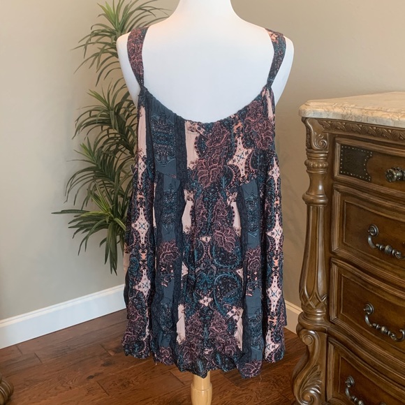 NWT Small Oversized Free People Count Me In Trapeze Tunic Top Black S Boho Lace - Picture 10 of 14